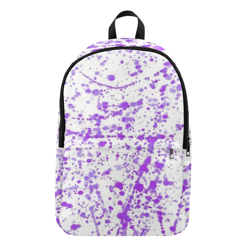 Purple Splatter Fabric Backpack