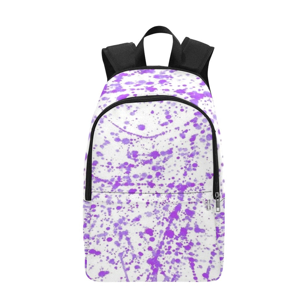 Purple Splatter Fabric Backpack