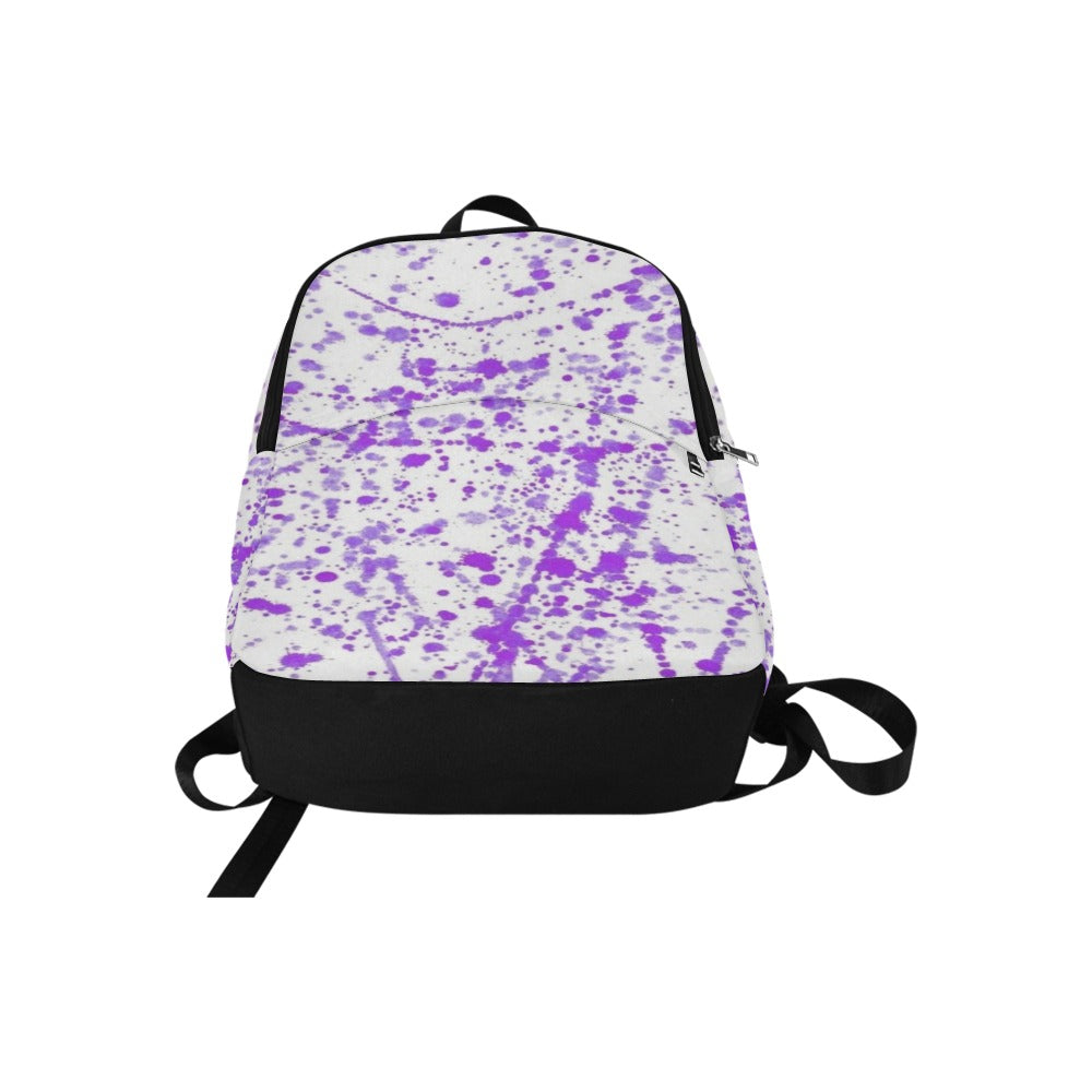 Purple Splatter Fabric Backpack