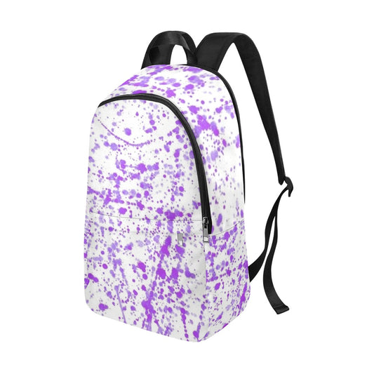 Purple Splatter Fabric Backpack