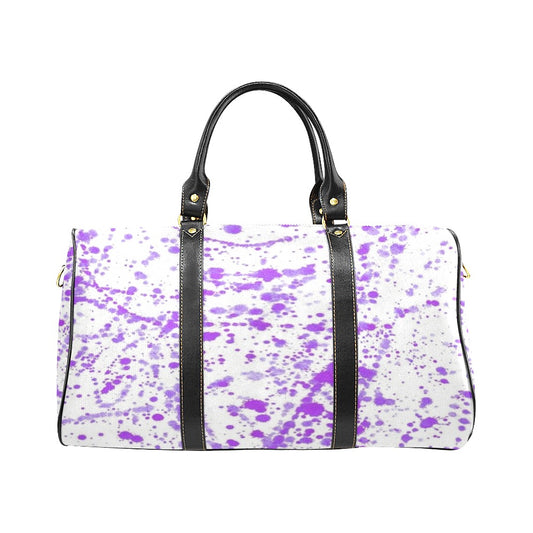 Purple Splatter Waterproof Travel Bag