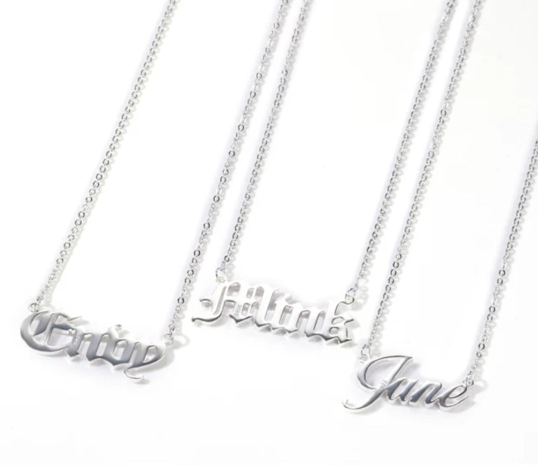 Custom Name Necklace 925 Sterling Silver