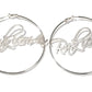 Custom Name Large Hoop Earrings